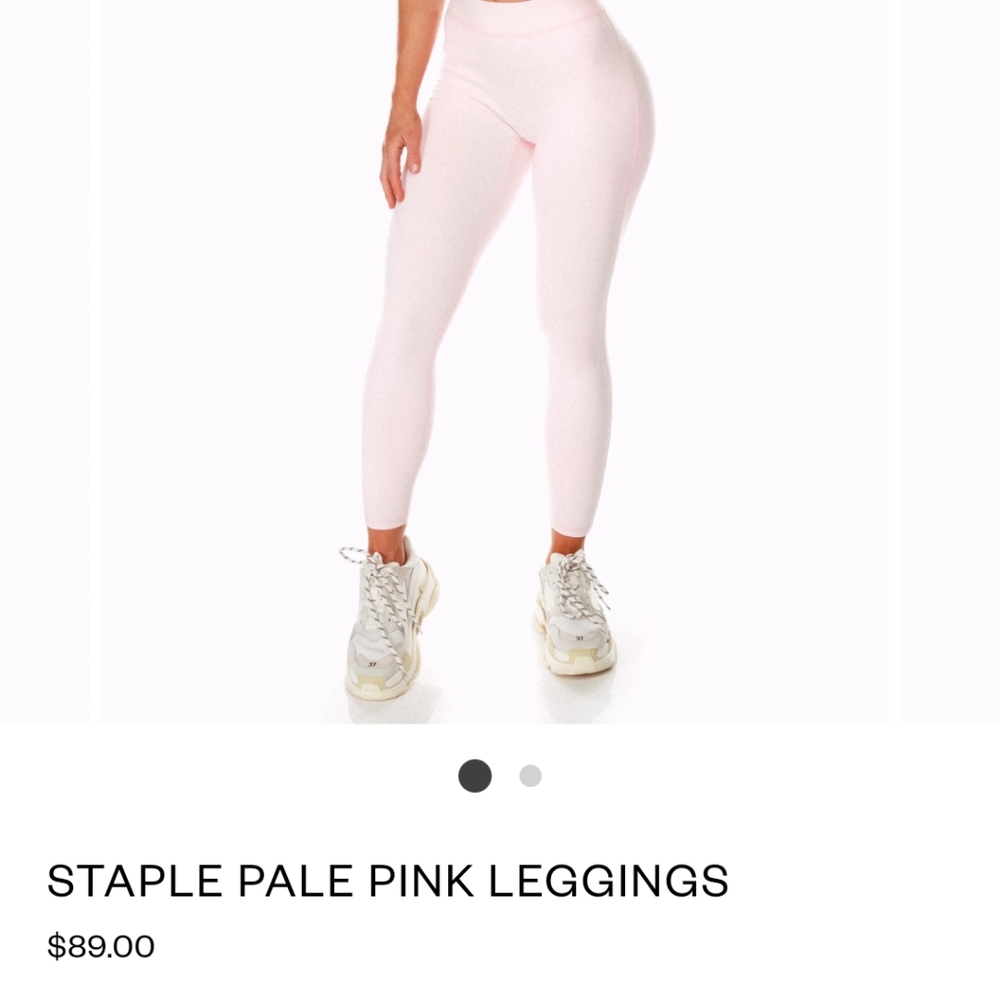 Saski Sample Staple Leggings in Pale Pink